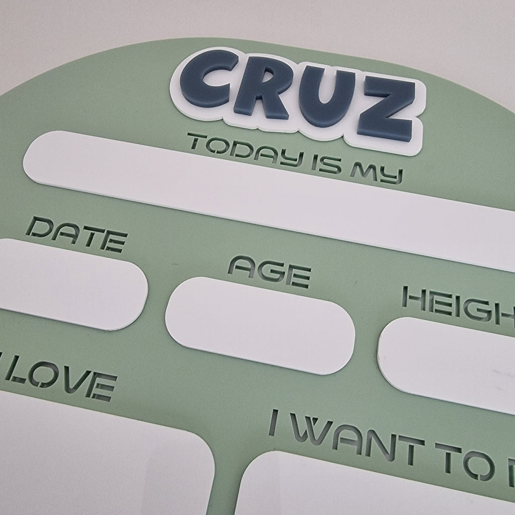 Personalised Reusable Milestone Boards – Back to School & Birthdays