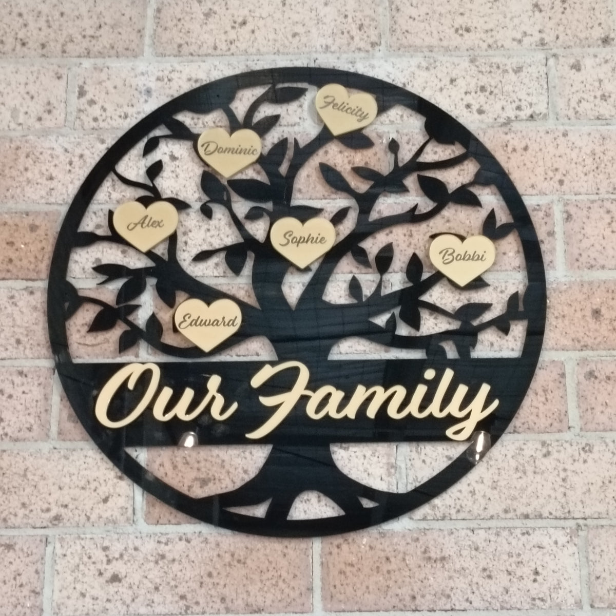 Personalised Family Tree Wall Art – 45cm