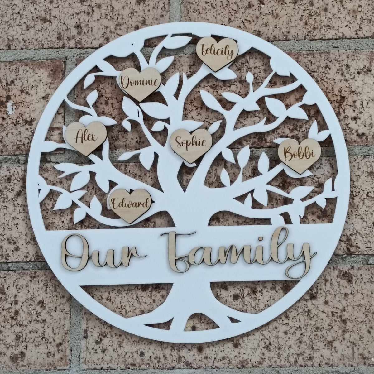 Personalised Family Tree Wall Art – 60cm