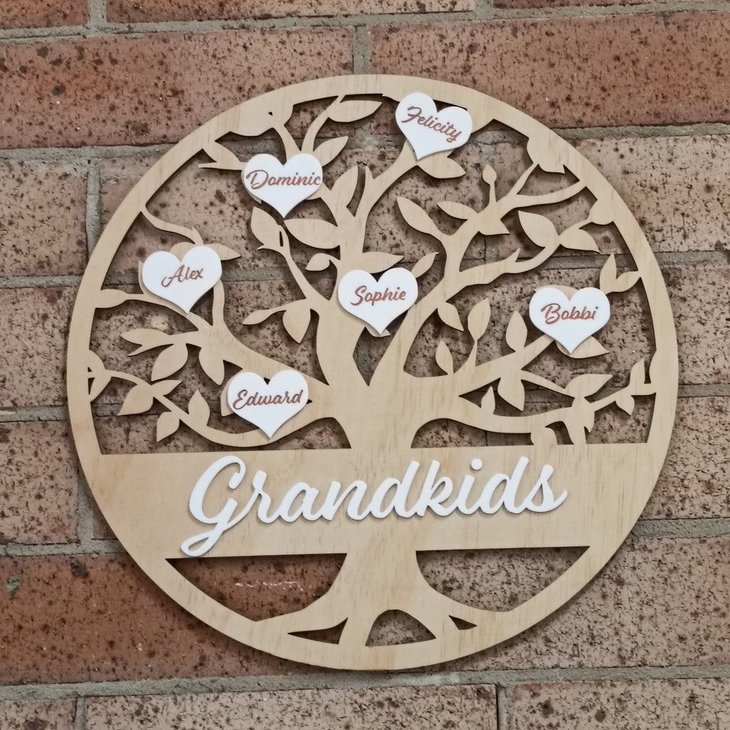 Personalised Family Tree Wall Art – 45cm