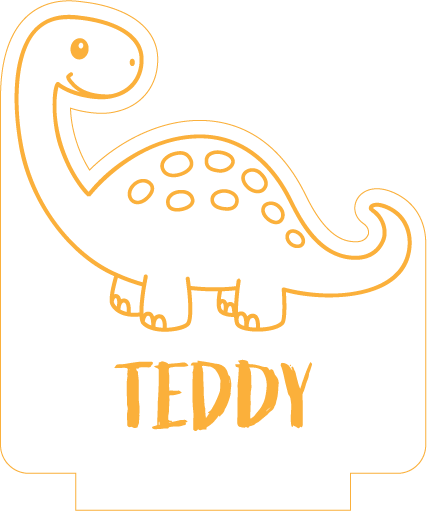 Baby Dino Themed Personalised LED Night Light