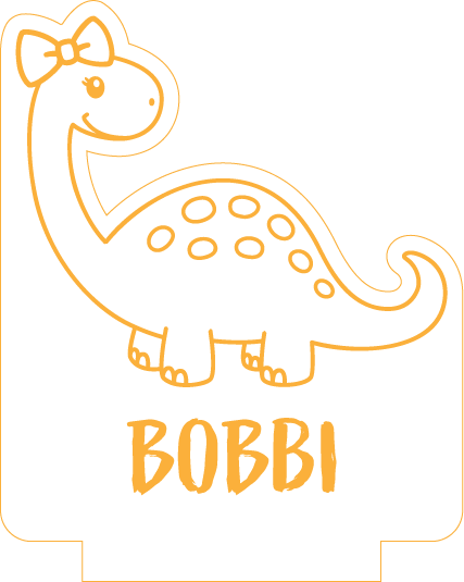 Baby Dino Themed Personalised LED Night Light