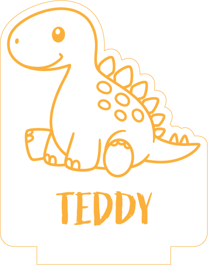 Baby Dino Themed Personalised LED Night Light