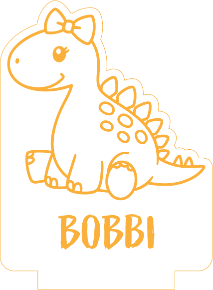 Baby Dino Themed Personalised LED Night Light