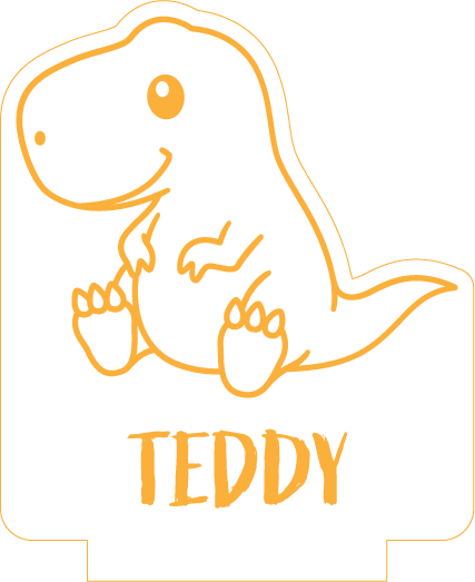 Baby Dino Themed Personalised LED Night Light