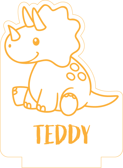 Baby Dino Themed Personalised LED Night Light
