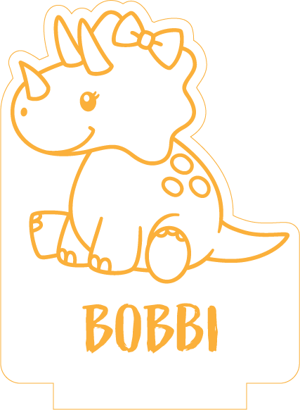 Baby Dino Themed Personalised LED Night Light