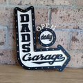 Garage - Open Daily Arrow Sign