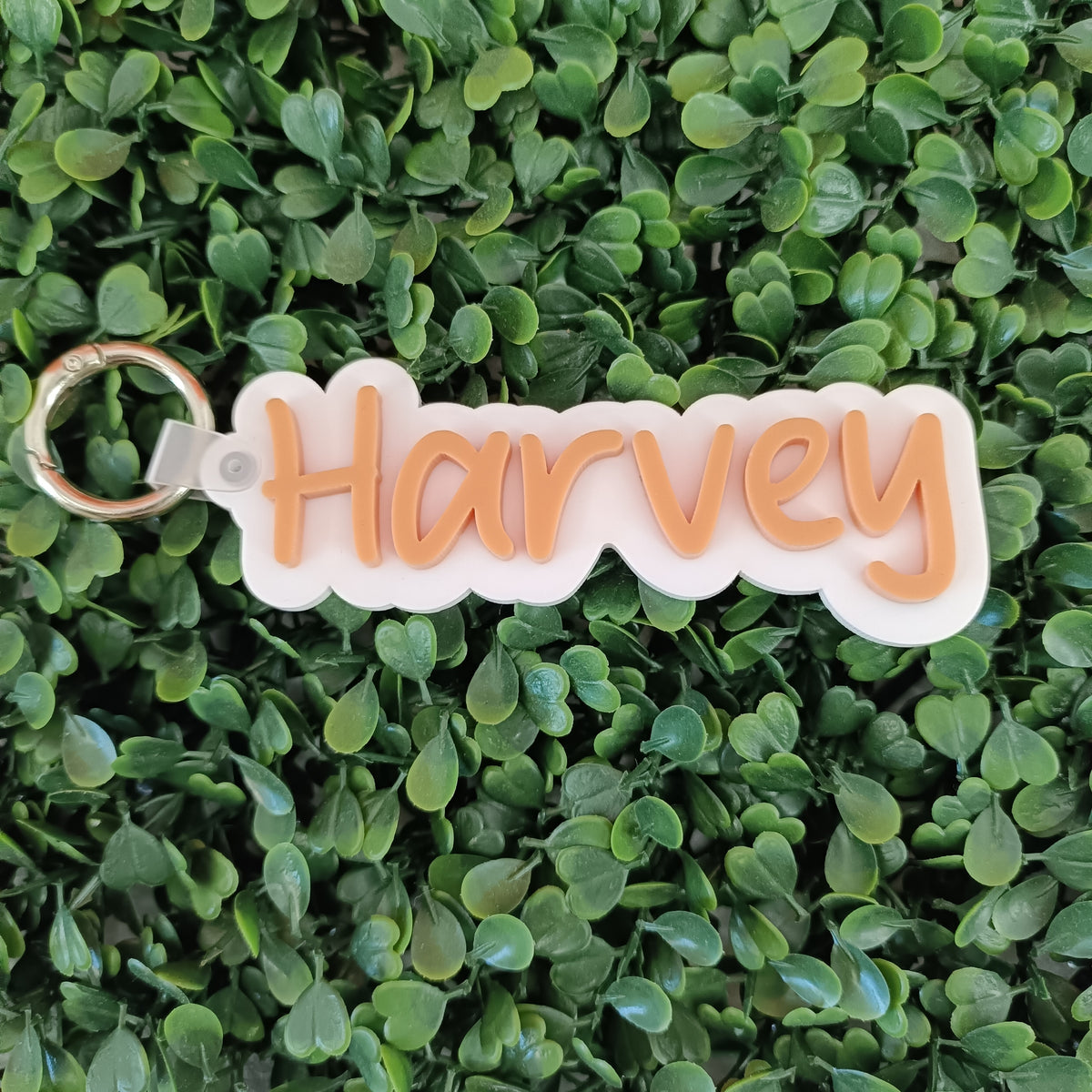 Double Layer Acrylic Name Key/Bag Tag