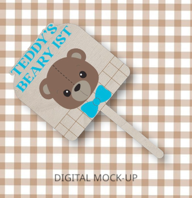 BEARY 1ST CAKE TOPPER