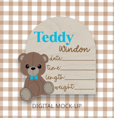 BEARY (BIRTH DETAILS) ANNOUNCEMENT PLAQUE