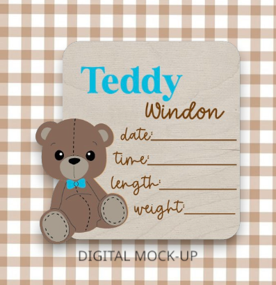 BEARY (BIRTH DETAILS) ANNOUNCEMENT PLAQUE