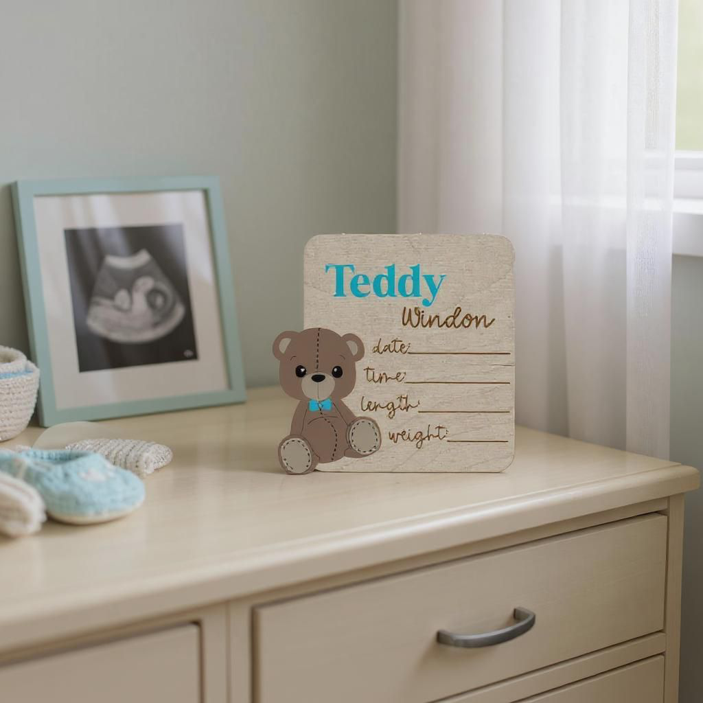 BEARY (BIRTH DETAILS) ANNOUNCEMENT PLAQUE