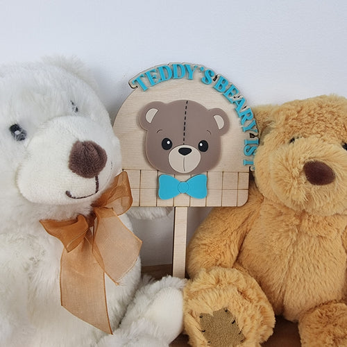 BEARY 1ST CAKE TOPPER