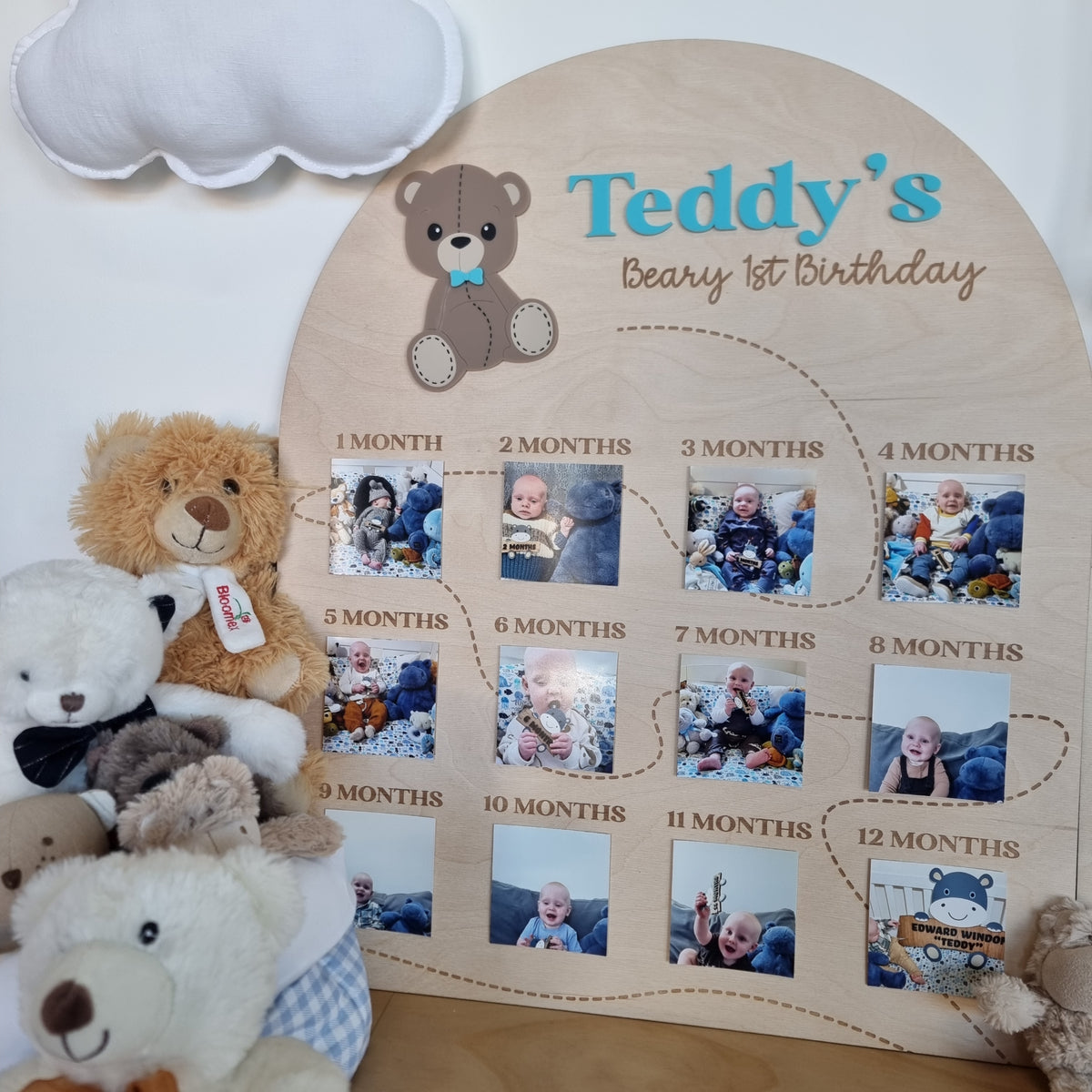 BEARY 1ST BIRTHDAY BOARD - PHOTO DISPLAY
