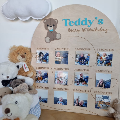 BEARY 1ST BIRTHDAY BOARD - PHOTO DISPLAY