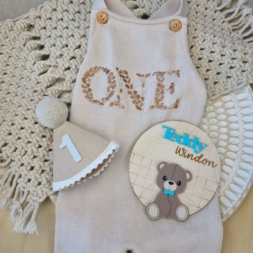 BEAR NAME BIRTH PLAQUE