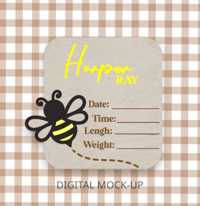 BEE (BIRTH DETAILS) ANNOUCEMENT PLAQUE