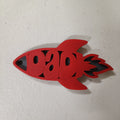Personalised Rocket Tag – Custom 2-Layer Acrylic Keyring & Bag Tag