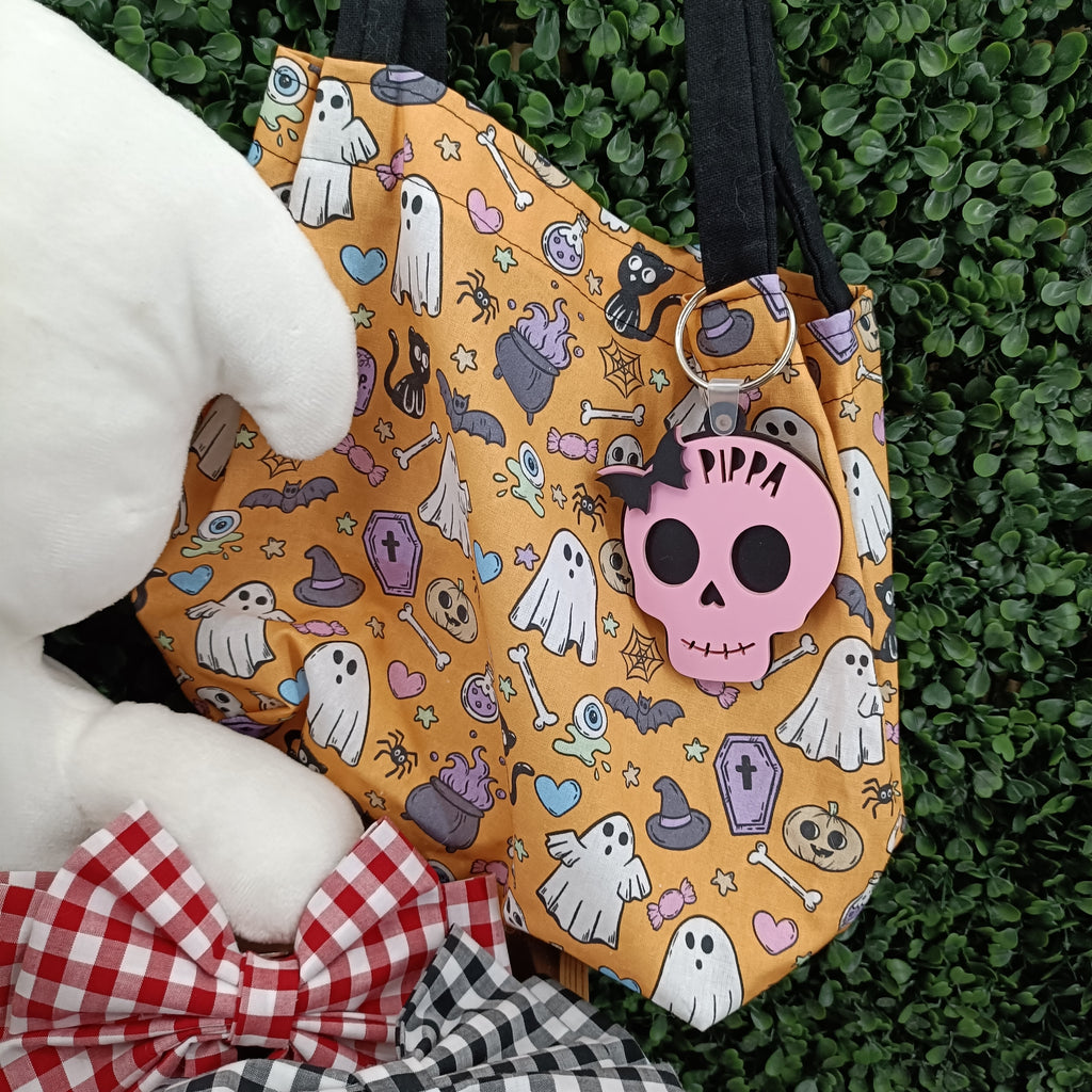Skull with Bow Personalised Tag